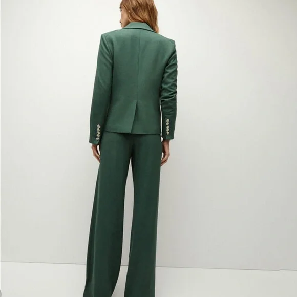 Veronica Beard Green Suit with Kona Dickey Jacket and Wide-Leg Pants (Like new) - Picture 5 of 14